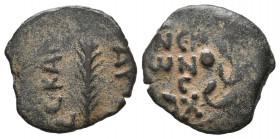 Jerusalem. Procurators. Porcius Festus AD 59-62. Prutah Æ VF Tareq Hani Collection
1.76 gr