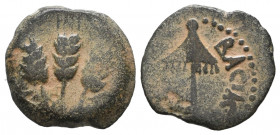 Jerusalem. Herodians. Agrippa I AD 37-43. Prutah Æ gVF Tareq Hani Collection
2.03 gr