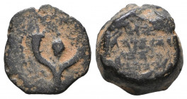 Jerusalem. John Hyrcanus I 135-104 BC. Prutah Æ gVF Tareq Hani Collection
2.61 gr