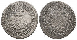 Leopoldo I, 1657-1705. AR aEF
1.51 gr