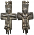 Byzantine. Bronze Enkolpion (reliquary cross). 9th-11th Century AD.
16.29 gr