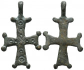 Byzantine Bronze Cross Pendant, Circa 6th - 9th century AD.
5.49 gr