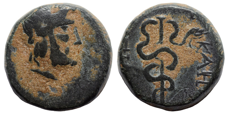 MYSIA. Pergamon, circa 2nd century BC. Ae (bronze, 4.65 g, 15 mm). Laureate head...