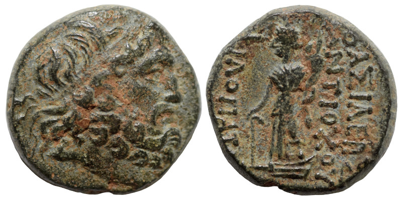 SELEUKID KINGS OF SYRIA. Antiochos IX Cyzicenus, 114-95 BC. Ae (bronze, 4.23 g, ...