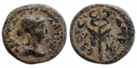 SYRIA, Seleucis and Pieria. Antioch. Civic Issue. Dichalkon (bronze, 1.84 g, 15 mm). Laureate and draped bust of Apollo right. Rev. ETOYC Δ(?)P (date)...