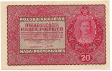 II RP, 20 marek polskich 1919 II SERJA CK - ex Lucow