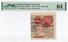 II RP, 1 grosz 1924 H prawa połówka - PMG 64
