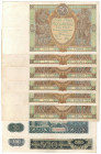 IIRP i GG, 50 złotych 1929, 50 złotych 1941, 500 złotych 1940 (8 egzemplarzy)