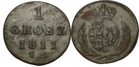 Księstwo Warszawskie, 1 grosz 1811 IS
