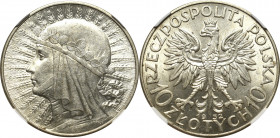 II Republic of Poland, 10 zloty 1932, London - NGC MS62