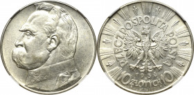 II Republic of Poland, 10 zloty 1936 Pilsudski - NGC AU58