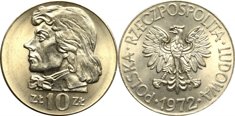 PRL, 10 złotych 1972 Kościuszko Piękny, menniczy egzemplarz. 
Grade: UNC 

Mo...