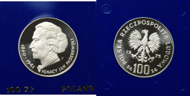 PRL, 100 złotych 1975 - Paderewski