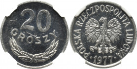 PRL, 20 groszy 1977 - NGC MS64 PL