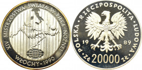 PRL, 20.000 złotych 1989 Mundial 1990