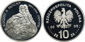III RP, 10 złotych 2005 - August II Mocny