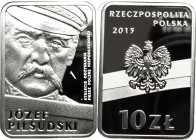III RP, 10 złotych 2015 Stulecie odzyskania przez Polskę niepodległości Józef Piłsudski