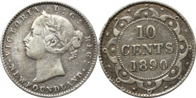 Nowa Funlandia, 10 centów 1890