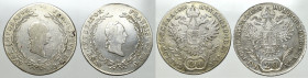 Austria, Franz I, 20 kreuzer 1827 and 1828 (2 pcs)
