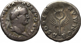 Roman Empire, Vespasianus, Denarius