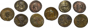 Roman Empire, Aurelian and Probus, Lot of 5 antoniniani