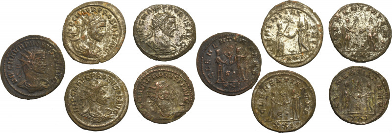 Roman Empire, Probus, Lot of 5 antoniniani Ładne egzemplarze. Patyna. 

More p...