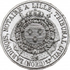 France - Lardinois, Notaire à Lille, Tribunal Civil (1815) (Tin, 4.70 gr, 35 mm). Extremely Fine.