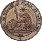 France - Scel du Notariat de France de 1848 à 1853 (Tin, 5.57 gr, 37 mm). Extremely Fine.