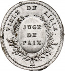 France - Juge de Paix, Ville de Lille (Tin, 7.62 gr, 27 mm). Extremely Fine.