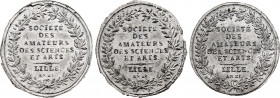 France - Société des Amateurs des Sciences et Art An XI (1802) (Tin, 3.77 gr, 32 mm). Extremely Fine.