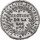 France - Lille, Section de la Loi (Tin, 2.47 gr, 26 mm). Extremely Fine.
