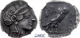 GREEK. ATTICA. Athens, Tetradrachm (circa 440-404 BC) (Silver, 17.16 gr, 23 mm) NGC AU (Strike 5/5, Surface 3/5)