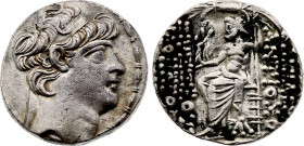 GREEK. SELEUCID KINGDOM. Antiochos X, Tetradrachm (circa 94-88 BC) (Silver, 14.65 gr, 27 mm) Extremely Fine.