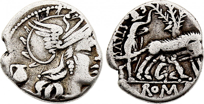 ROMAN REPUBLIC. Sextus Pompeius Fostlus, Denarius (137 BC) (Rome mint) (Silver, ...