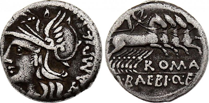 ROMAN REPUBLIC. M. Baebius Tampilus, Denarius (137 BC) (Rome mint) (Silver, 3.73...