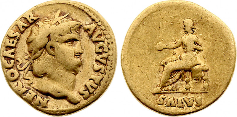 ROMAN EMPIRE. Nero (54-68 AD). Aureus (65-66 AD) (Rome mint) (Gold, 7.15 gr, 18....