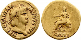 ROMAN EMPIRE. Nero (54-68 AD). Aureus (65-66 AD) (Rome mint) (Gold, 7.15 gr, 18.5 mm) Cohen 313, RIC 59. Fine.