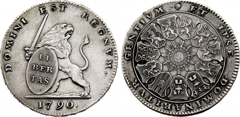 Belgium - Brabant - United Belgian States (1790), 3 Florins (Lion d'argent) 1790...