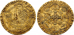 Belgium - Flanders - Philip the Bold (1384-1404), Noble (1388-1404) (Bruges mint) (Gold, 6.78 gr, 32 mm) VH G 2632, Delmonte 474. Very Fine32 mm - 6.7...