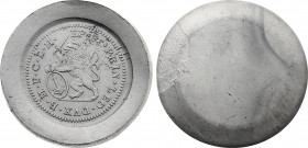 Belgium - Liege - Johann Theodor of Bavaria (1744-1763), Uniface Reverse Tin Trial 2 Escalin 1753 (Liege mint) (Tin, 23.68 gr, 40 mm) VH G 1354, KM cf...