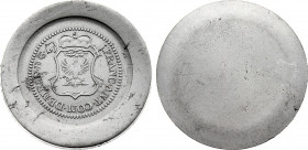 Belgium - Liege - Francois de Mean (1792-1794), Uniface Obverse Tin Trial Liard 1792 (Liege mint) (Tin, 23.65 gr, 40 mm) Dengis cfr. A02. Extremely Fi...