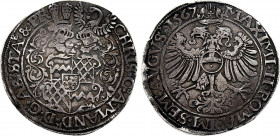 Belgium - Stavelot - Christophe de Manderscheid (1546-1576), Rixdaler (Taler) 1567 (Silver, 29.15 gr, 41 mm) VH G 2074, Davenport 8662. Very Fine.
