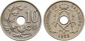 Belgium - Albert I (1909-1934), 10 Centimes 1932 (Copper-Nickel, 4.03 gr, 22 mm) Bogaert 2450B, KM 95. Extremely Fine.