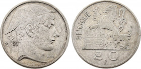 Belgium - Baudouin I (1951-1993), 20 Francs 1955 (Silver, 7.96 gr, 27 mm) Bogaert 3002, KM 141. Very Fine.