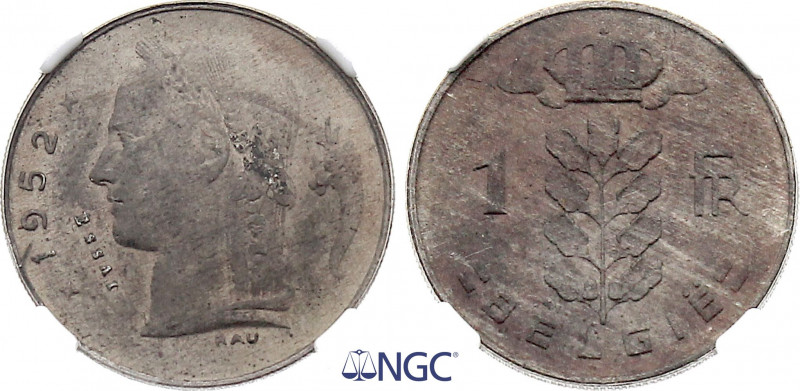 Belgium - Baudouin I (1951-1993), Silver essai 1 Franc 1952 (Silver, 4.59 gr, 21...