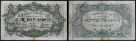 Belgium - Banque Nationale de Belgique, 50 Francs 14.03.1907. Pick 63d. Very Fine, Probably cleaned.