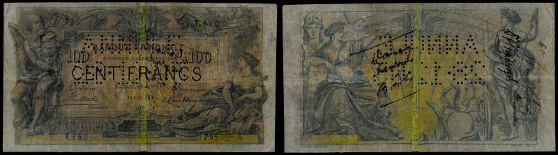 Belgium - Banque Nationale de Belgique, Cancelled 100 Francs 20.12.1903 (28.11.1...