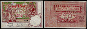 Belgium - Banque Nationale de Belgique, 20 Francs 04.01.1919. Pick 67. Very Fine.