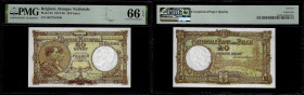 Belgium - Banque Nationale de Belgique, 20 Francs 29.09.1922. Pick 94. PMG 66 EPQ
