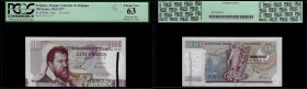 Belgium - Banque Nationale de Belgique, Printing Error 100 Francs 09.05.1972. Pick 134b. PCGS 63, Pen Cancelled, Shifted Face Print.